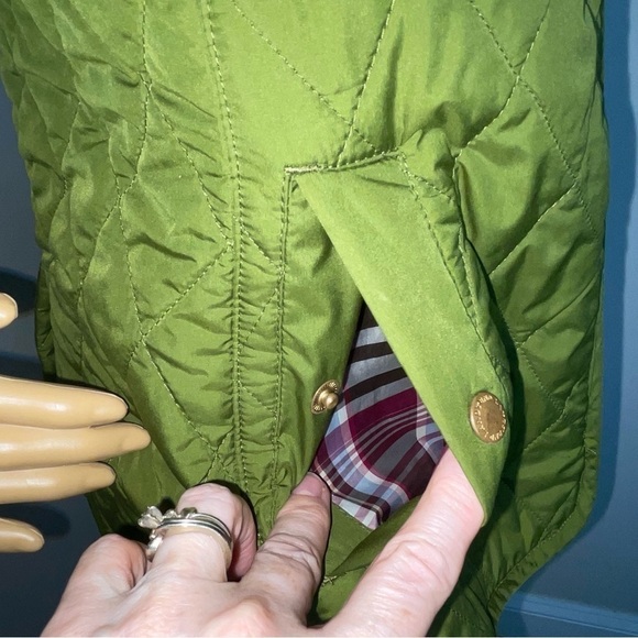 Lands' End Quilted Zip-Up Jacket – Green – Size Medium - Picture 2 of 10